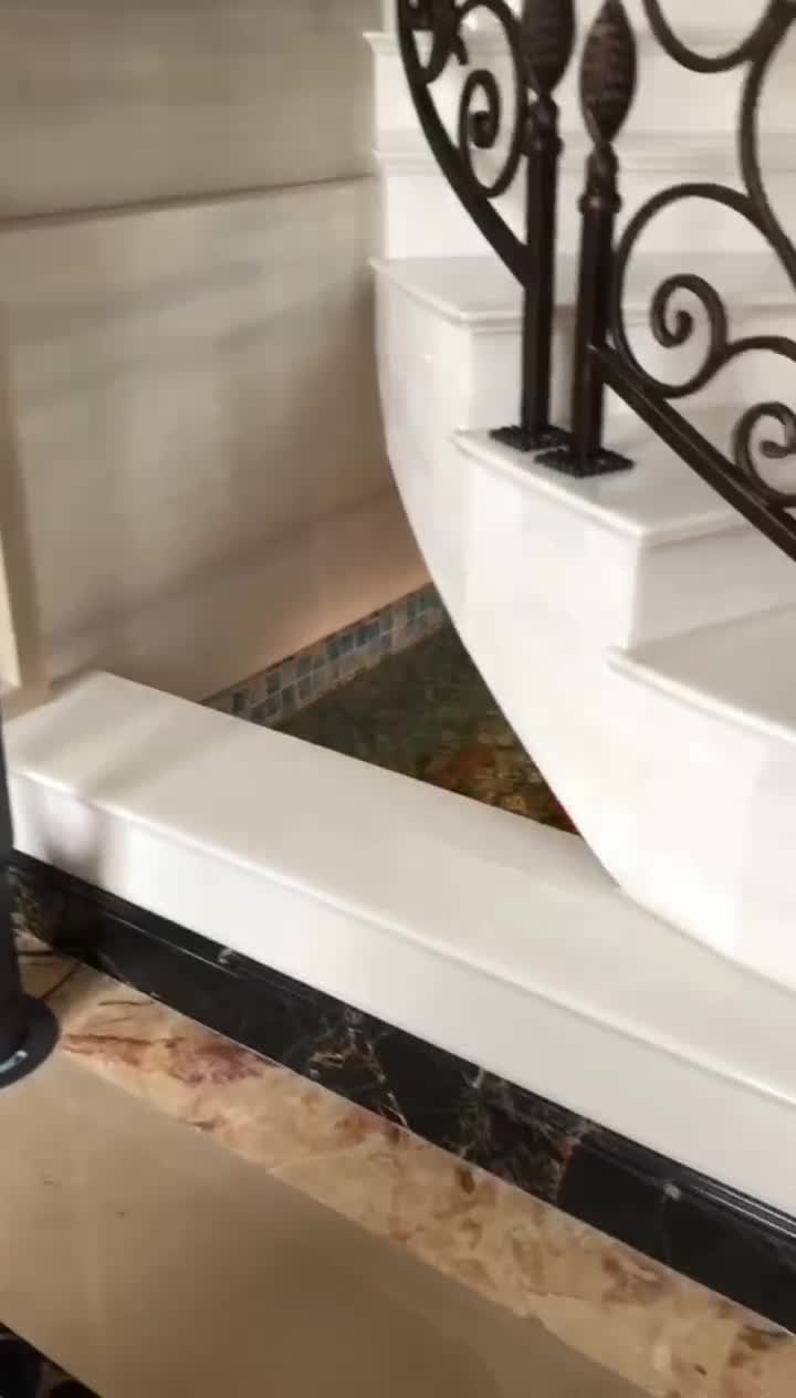 Greece Athens White Jade Onyx Polished Stair Treads